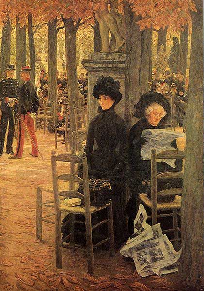 James Tissot Without a Dowry aka Sunday in the Luxembourg Gardens